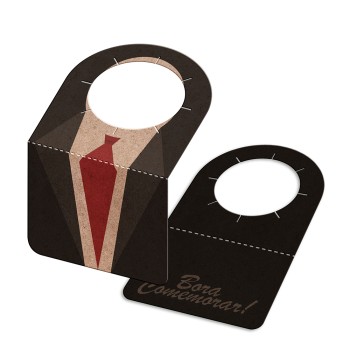 TAGS TAGS PARA GARRAFA KRAFT 250G SEM LAMINAÇÃO E SEM VERNIZ SEM VERNIZ 91X102MM Colorido frente e preto e branco verso - 250 un.
