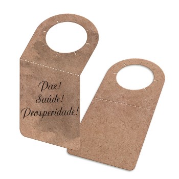 TAGS TAGS PARA GARRAFA KRAFT 250G SEM LAMINAÇÃO E SEM VERNIZ SEM VERNIZ 91X153MM Preto e branco frente - 50 un.