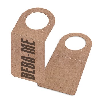 TAGS TAGS PARA GARRAFA KRAFT 250G SEM LAMINAÇÃO E SEM VERNIZ SEM VERNIZ 91X153MM Preto e branco frente - 100 un.