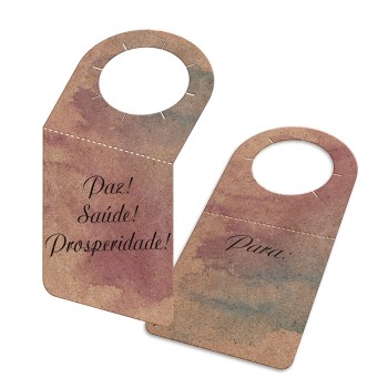 TAGS TAGS PARA GARRAFA KRAFT 250G SEM LAMINAÇÃO E SEM VERNIZ SEM VERNIZ 91X153MM Colorido frente e verso - 50 un.