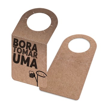 TAGS TAGS PARA GARRAFA KRAFT 250G SEM LAMINAÇÃO E SEM VERNIZ SEM VERNIZ 91X153MM Preto e branco frente - 250 un.