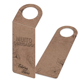TAGS TAGS PARA GARRAFA KRAFT 250G SEM LAMINAÇÃO E SEM VERNIZ SEM VERNIZ 91X204MM Preto e branco frente e verso - 100 un.