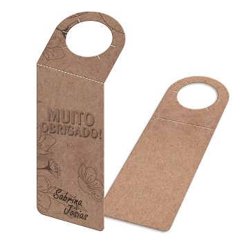 TAGS TAGS PARA GARRAFA KRAFT 250G SEM LAMINAÇÃO E SEM VERNIZ SEM VERNIZ 91X204MM Preto e branco frente - 100 un.