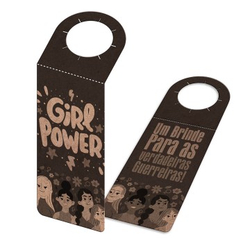 TAGS TAGS PARA GARRAFA KRAFT 250G SEM LAMINAÇÃO E SEM VERNIZ SEM VERNIZ 91X204MM Preto e branco frente e verso - 250 un.