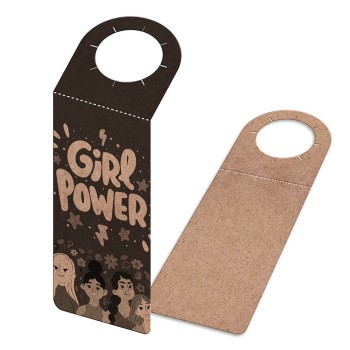 TAGS TAGS PARA GARRAFA KRAFT 250G SEM LAMINAÇÃO E SEM VERNIZ SEM VERNIZ 91X204MM Preto e branco frente - 250 un.