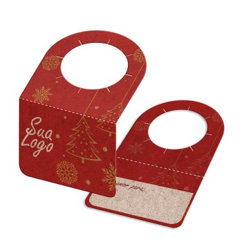 TAGS TAGS PARA GARRAFA KRAFT 250G SEM LAMINAÇÃO E SEM VERNIZ SEM VERNIZ COM TINTA BRANCA 91X102MM Colorido frente e verso - 100 un.