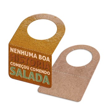 TAGS TAGS PARA GARRAFA KRAFT 250G SEM LAMINAÇÃO E SEM VERNIZ SEM VERNIZ COM TINTA BRANCA 91X102MM Colorido frente - 250 un.