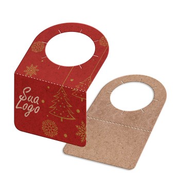 TAGS TAGS PARA GARRAFA KRAFT 250G SEM LAMINAÇÃO E SEM VERNIZ SEM VERNIZ COM TINTA BRANCA 91X102MM Colorido frente - 100 un.