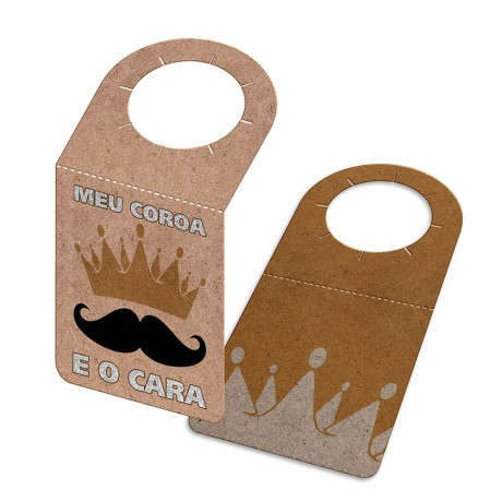 TAGS TAGS PARA GARRAFA KRAFT 250G SEM LAMINAÇÃO E SEM VERNIZ SEM VERNIZ COM TINTA BRANCA 91X153MM Colorido frente e verso - 50 un.
