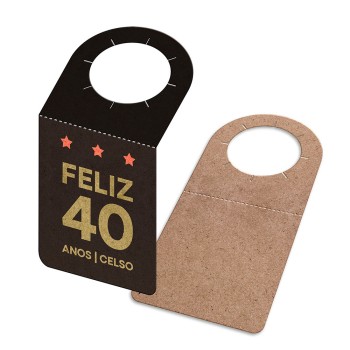 TAGS TAGS PARA GARRAFA KRAFT 250G SEM LAMINAÇÃO E SEM VERNIZ SEM VERNIZ COM TINTA BRANCA 91X153MM Colorido frente - 100 un.