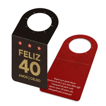TAGS TAGS PARA GARRAFA KRAFT 250G SEM LAMINAÇÃO E SEM VERNIZ SEM VERNIZ COM TINTA BRANCA 91X153MM Colorido frente e verso - 100 un.