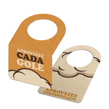 TAGS TAGS PARA GARRAFA RECICLATO 250G SEM LAMINAÇÃO E SEM VERNIZ SEM VERNIZ 91X102MM Colorido frente e verso - 50 un.