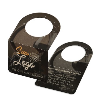 TAGS TAGS PARA GARRAFA RECICLATO 250G SEM LAMINAÇÃO E SEM VERNIZ SEM VERNIZ 91X102MM Colorido frente e preto e branco verso - 100 un.