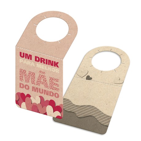 TAGS TAGS PARA GARRAFA RECICLATO 250G SEM LAMINAÇÃO E SEM VERNIZ SEM VERNIZ 91X153MM Colorido frente e preto e branco verso - 250 un.
