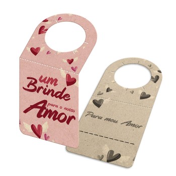 TAGS TAGS PARA GARRAFA RECICLATO 250G SEM LAMINAÇÃO E SEM VERNIZ SEM VERNIZ 91X153MM Colorido frente e preto e branco verso - 50 un.