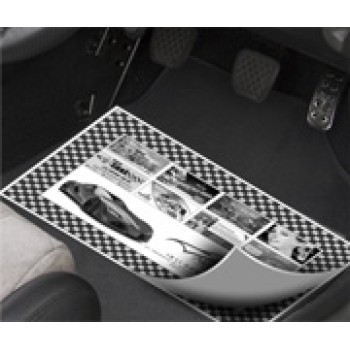 TAPETE PARA CARRO APERGAMINHADO  75G 480X330MM Preto e branco frente e verso - 10 un.