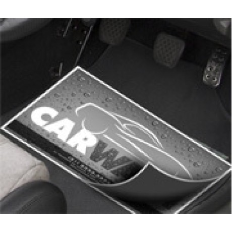 TAPETE PARA CARRO APERGAMINHADO  75G 480X330MM Preto e branco frente e verso - 50 un.