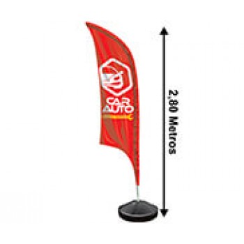 WIND BANNER KIT COMPLETO BANDEIRA E BASE TECIDO OXFORD MODELO VELA Colorido frente - 1 un.