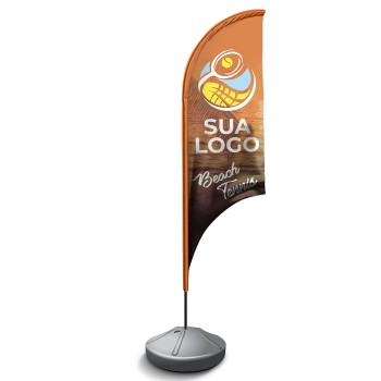 WIND BANNER KIT COMPLETO BANDEIRA E BASE TECIDO OXFORD MODELO VELA Colorido frente - 1 un.