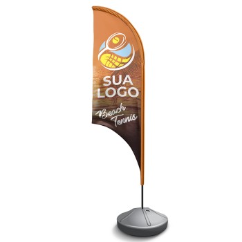 WIND BANNER KIT COMPLETO BANDEIRA E BASE TECIDO OXFORD MODELO VELA Colorido frente - 1 un.