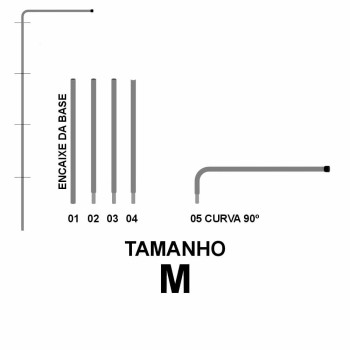 WIND BANNER PEÇAS HASTES RETANGULAR M 10 un.