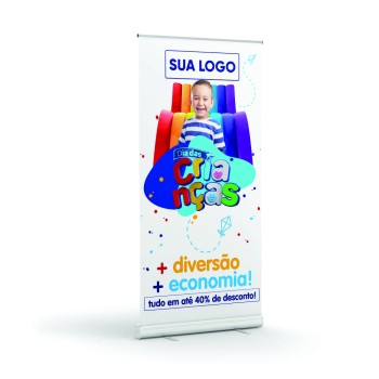 ROLL UP KIT COMPLETO LONA E SUPORTE FRONT LIGHT 240G 800X2040MM Colorido frente - 1 un.