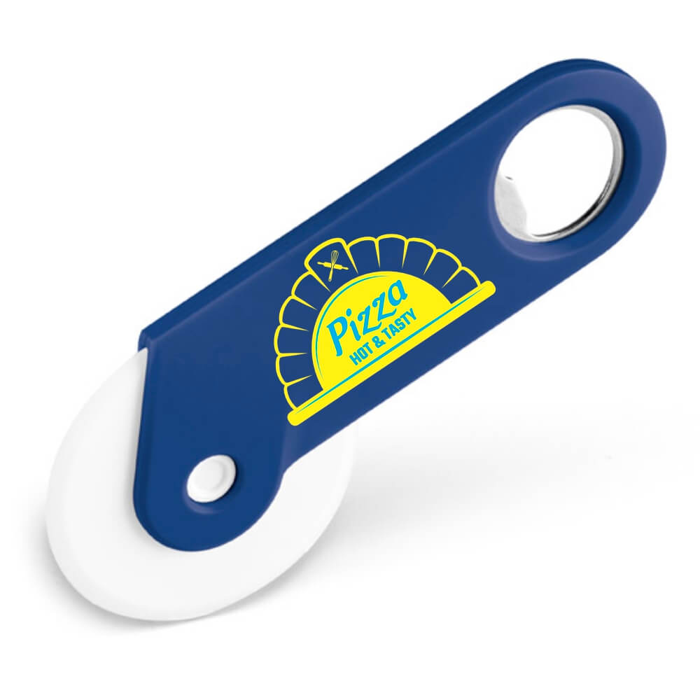 ABRIDORES DE GARRAFA CORTADOR DE PIZZA PERSONALIZADO AZUL