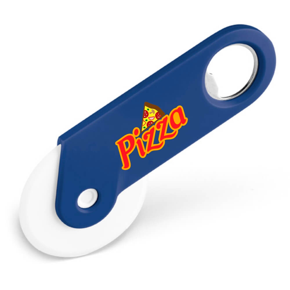 ABRIDORES DE GARRAFA CORTADOR DE PIZZA PERSONALIZADO AZUL