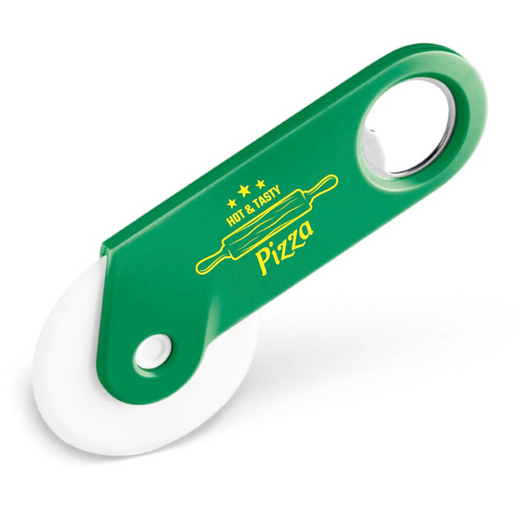 ABRIDORES DE GARRAFA CORTADOR DE PIZZA PERSONALIZADO VERDE