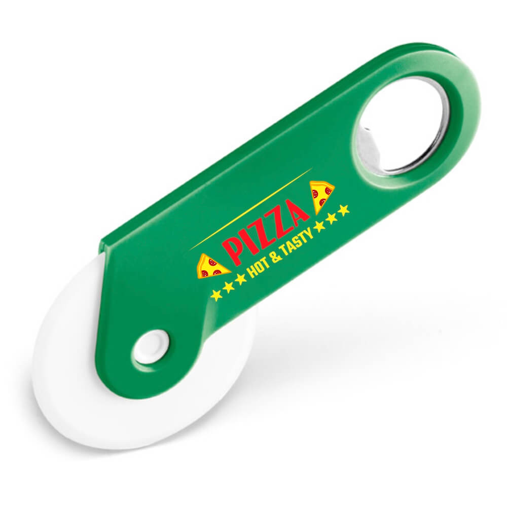 ABRIDORES DE GARRAFA CORTADOR DE PIZZA PERSONALIZADO VERDE