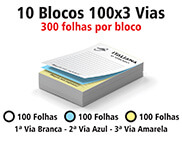 BLOCOS E TALÕES 100 FOLHAS AUTOCOPIATIVO 56G 100X3 300X210MM