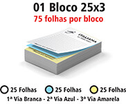 BLOCOS E TALÕES 25 FOLHAS AUTOCOPIATIVO 56G 25X3 150X210MM