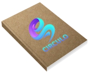 CADERNETA CAPA BROCHURA E COLA MIOLO PERSONALIZADO ABERTURA HORIZONTAL KRAFT 250G 48 FOLHAS
