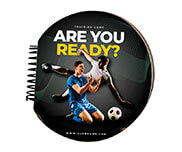 CADERNO IMPRESSÃO SUBLIMÁTICA BOLA 175X165MM