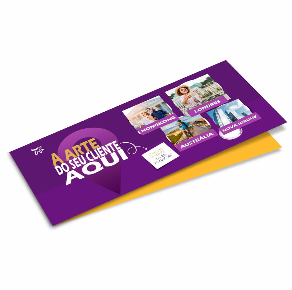 CAPA DE CARNÊ COUCHÊ 250G VERNIZ UV TOTAL F