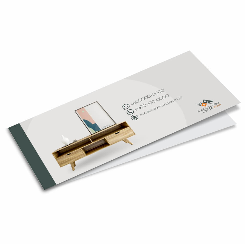 CAPA DE CARNÊ COUCHÊ 250G VERNIZ UV TOTAL F
