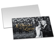 CONVITES FOTOGRÁFICOS PAPEL 210G COM VERNIZ UV TOTAL 150X210MM
