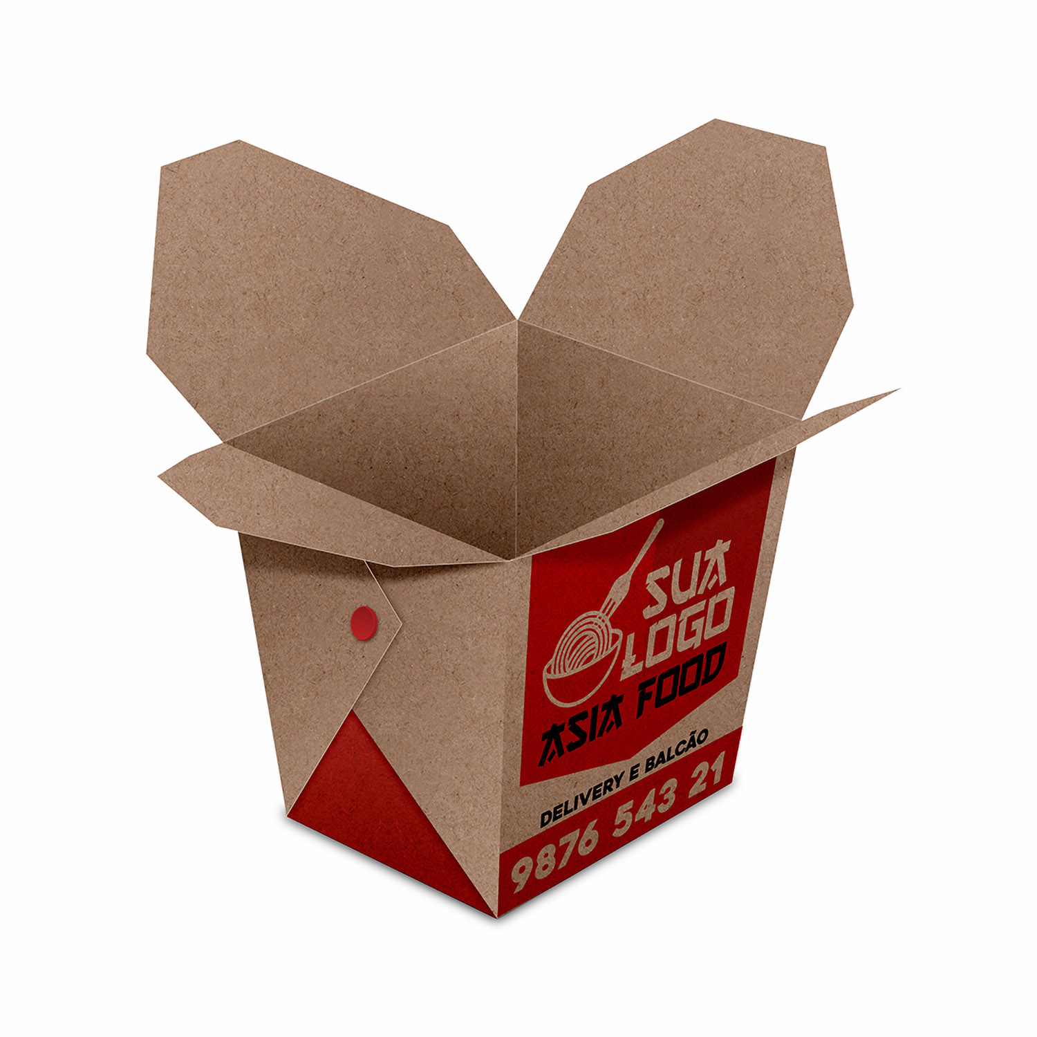 DELIVERY EMBALAGENS PARA DELIVERY PERSONALIZADAS KRAFT 250G ALMOÇO PEQUENA