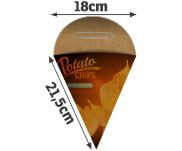 DELIVERY EMBALAGENS PARA DELIVERY PERSONALIZADAS KRAFT 250G BATATA FRITA MÉDIA