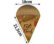 DELIVERY EMBALAGENS PARA DELIVERY PERSONALIZADAS KRAFT 250G BATATA FRITA MÉDIA