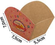 DELIVERY EMBALAGENS PARA DELIVERY PERSONALIZADAS KRAFT 250G BOLOS E DOCES LAMINAÇÃO INTERNA Colorido frente - 100 un.