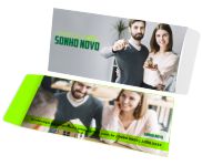 ENVELOPES PERSONALIZADOS APERGAMINHADO 90G ABA LATERAL 230X110MM
