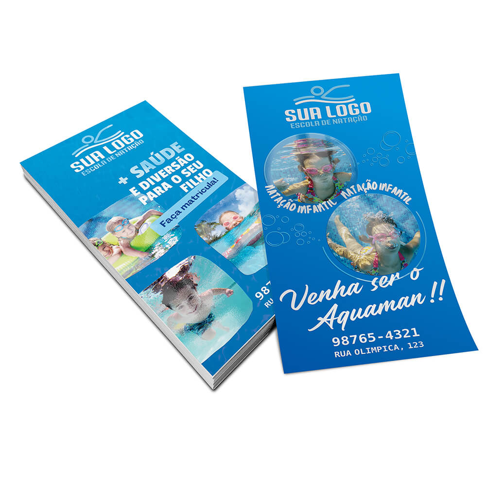 FILIPETAS COUCHÊ 170G VERNIZ LOCALIZADO FRENTE E VERSO 100X200MM