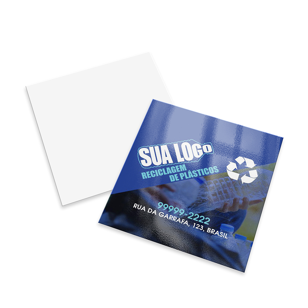 MINI CARTÃO COUCHÊ 300G VERNIZ UV TOTAL FRENTE 46X51MM