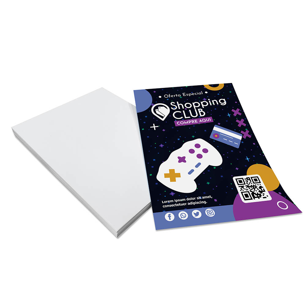 PANFLETOS, FLYERS E FOLHETOS COUCHÊ 150G SEM VERNIZ 300X400MM