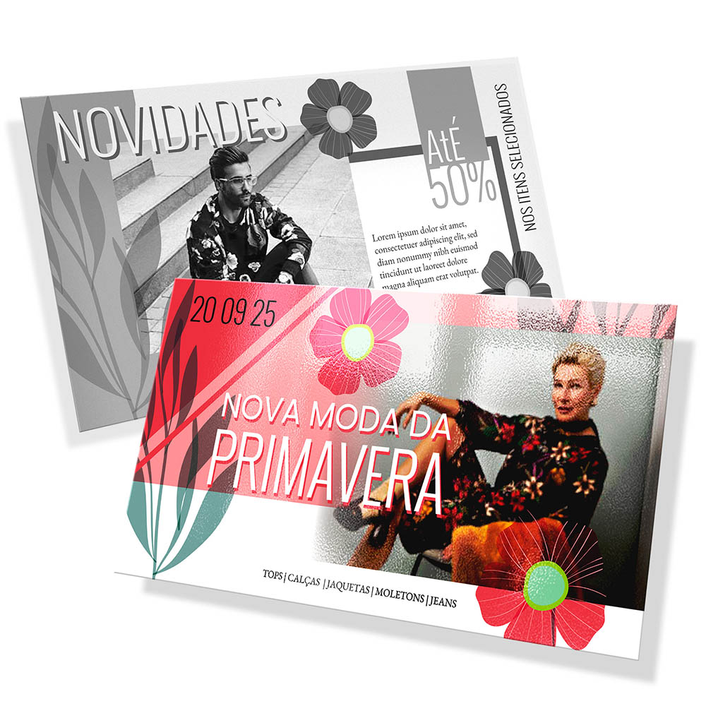 POSTAIS COUCHÊ 250G VERNIZ UV TOTAL F 180X98MM