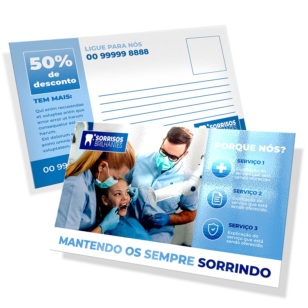 POSTAIS COUCHÊ 250G VERNIZ UV TOTAL F 90X147MM