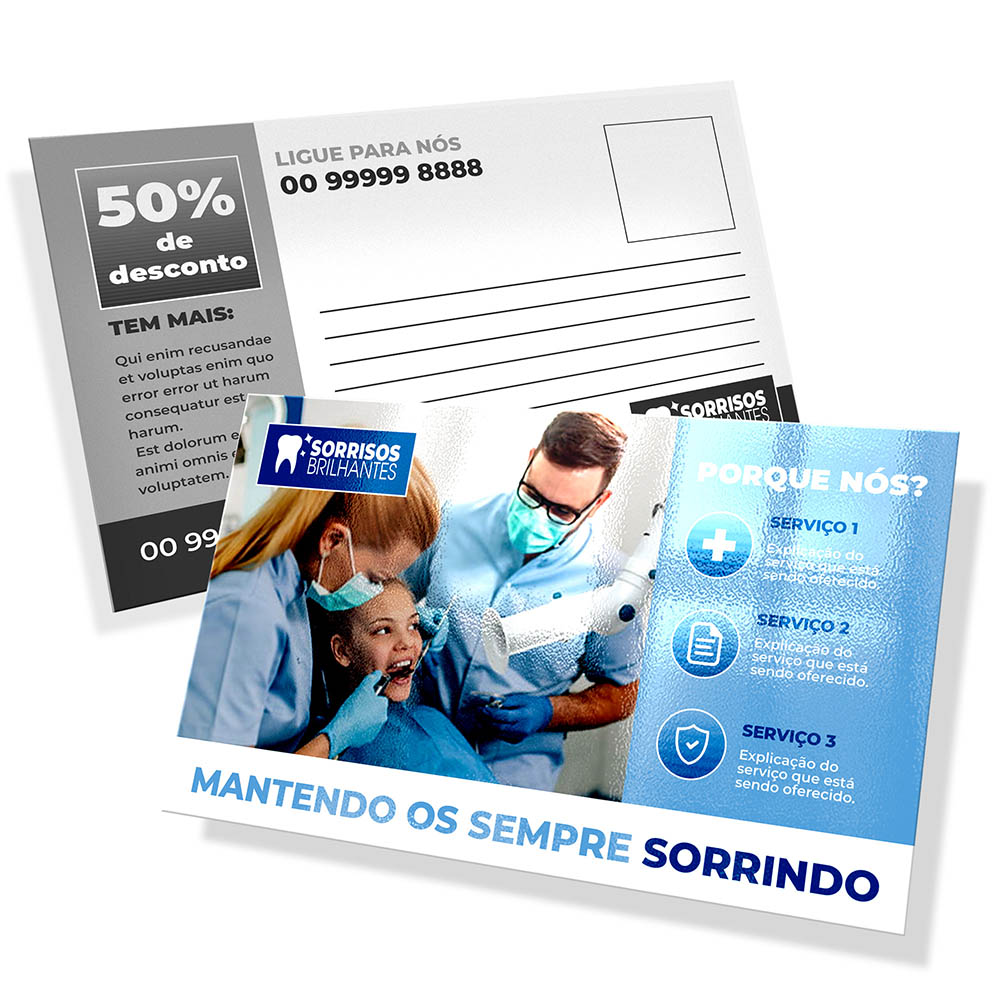 POSTAIS COUCHÊ 250G VERNIZ UV TOTAL F 90X147MM