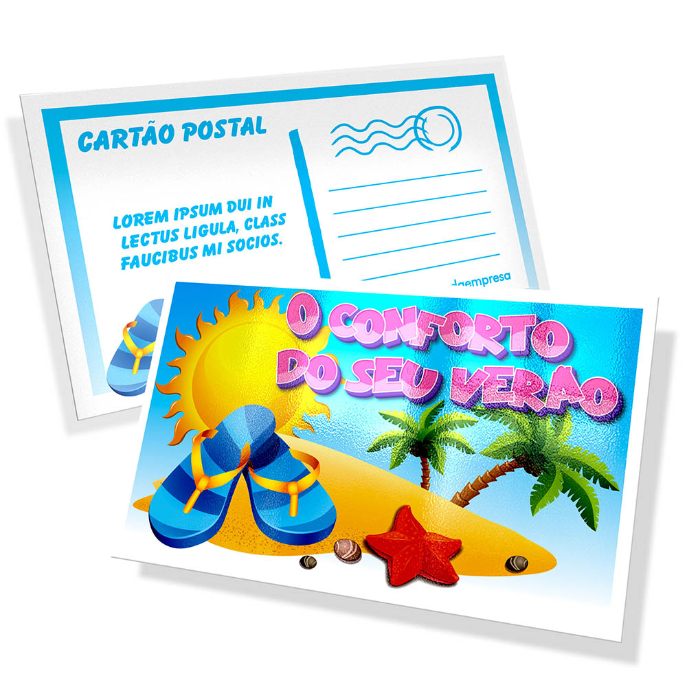 POSTAIS COUCHÊ 250G VERNIZ UV TOTAL F 90X147MM