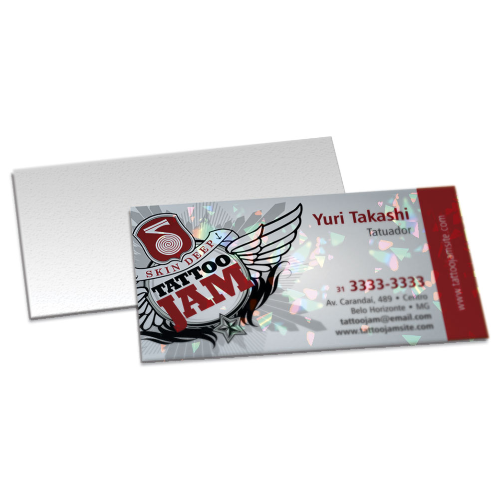 POSTAIS COUCHÊ 275G LAMINAÇÃO HOLOGRÁFICA FRENTE 182X102MM